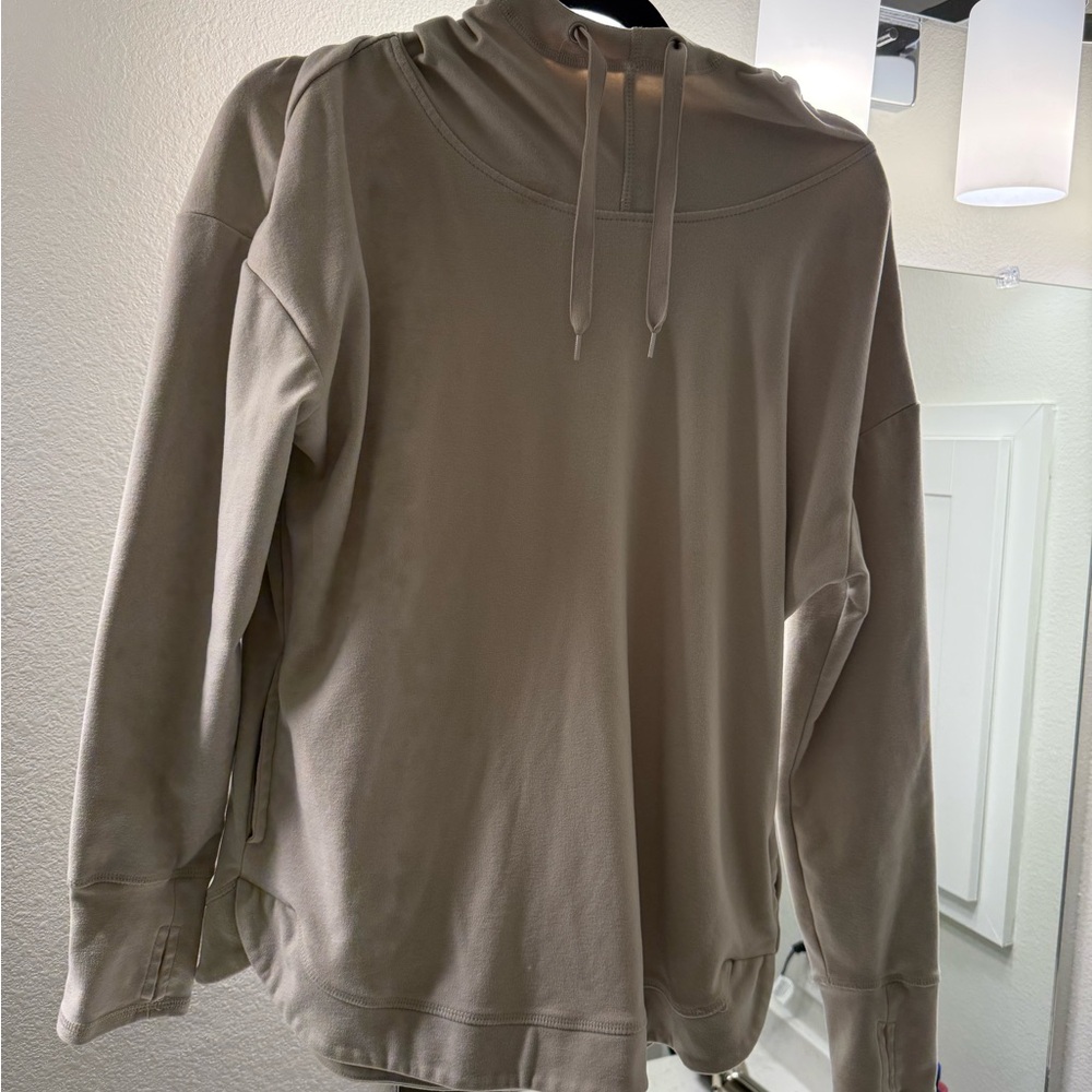 Neutral Taupe Pullover Hoodie